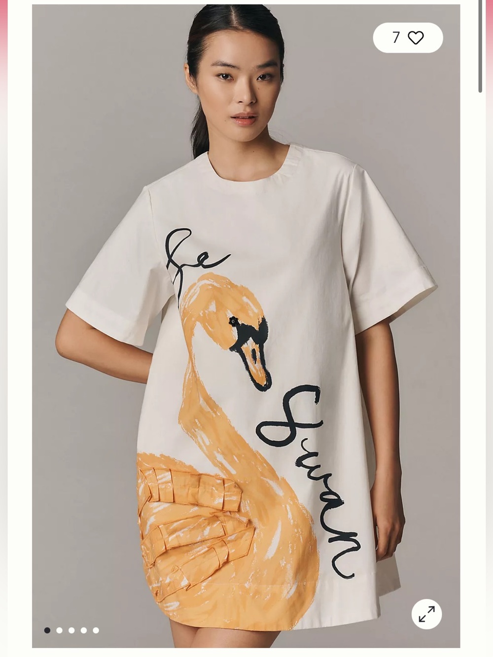 Maeve The Emmy Short-Sleeve Swing Mini Dress: Graphic Edition